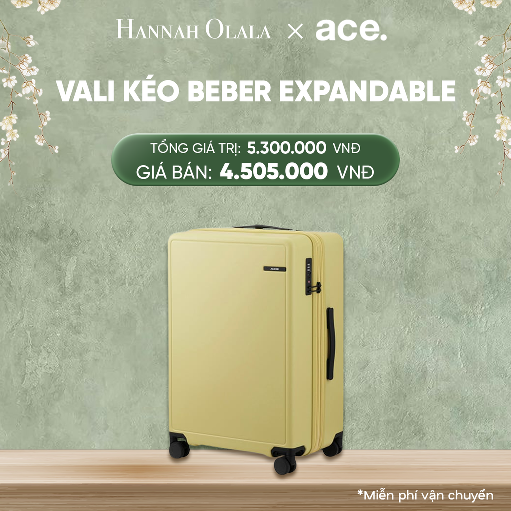  DEAL32: VALI KÉO BEBER SIZE TRUNG M
*Tặng kèm bao trùm Pouch 