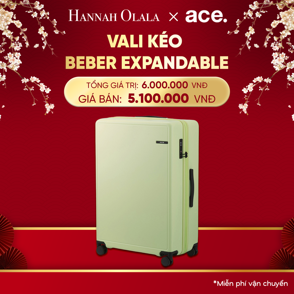  DEAL33: VALI KÉO BEBER SIZE ĐẠI L
*Tặng kèm bao trùm Pouch 