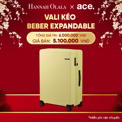  DEAL33: VALI KÉO BEBER SIZE ĐẠI L
*Tặng kèm bao trùm Pouch 