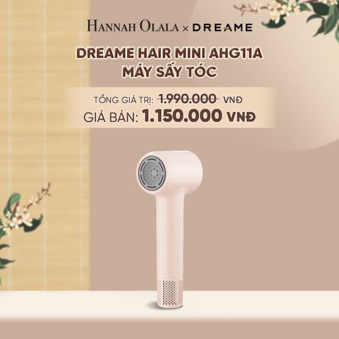  DREAME HAIR MINI AHG11A MÁY SẤY TÓC ION ÂM SIÊU NHỎ GỌN 270G ĐỘNG CƠ TỐC ĐỘ CAO - BH 24 THÁNG - A1183 