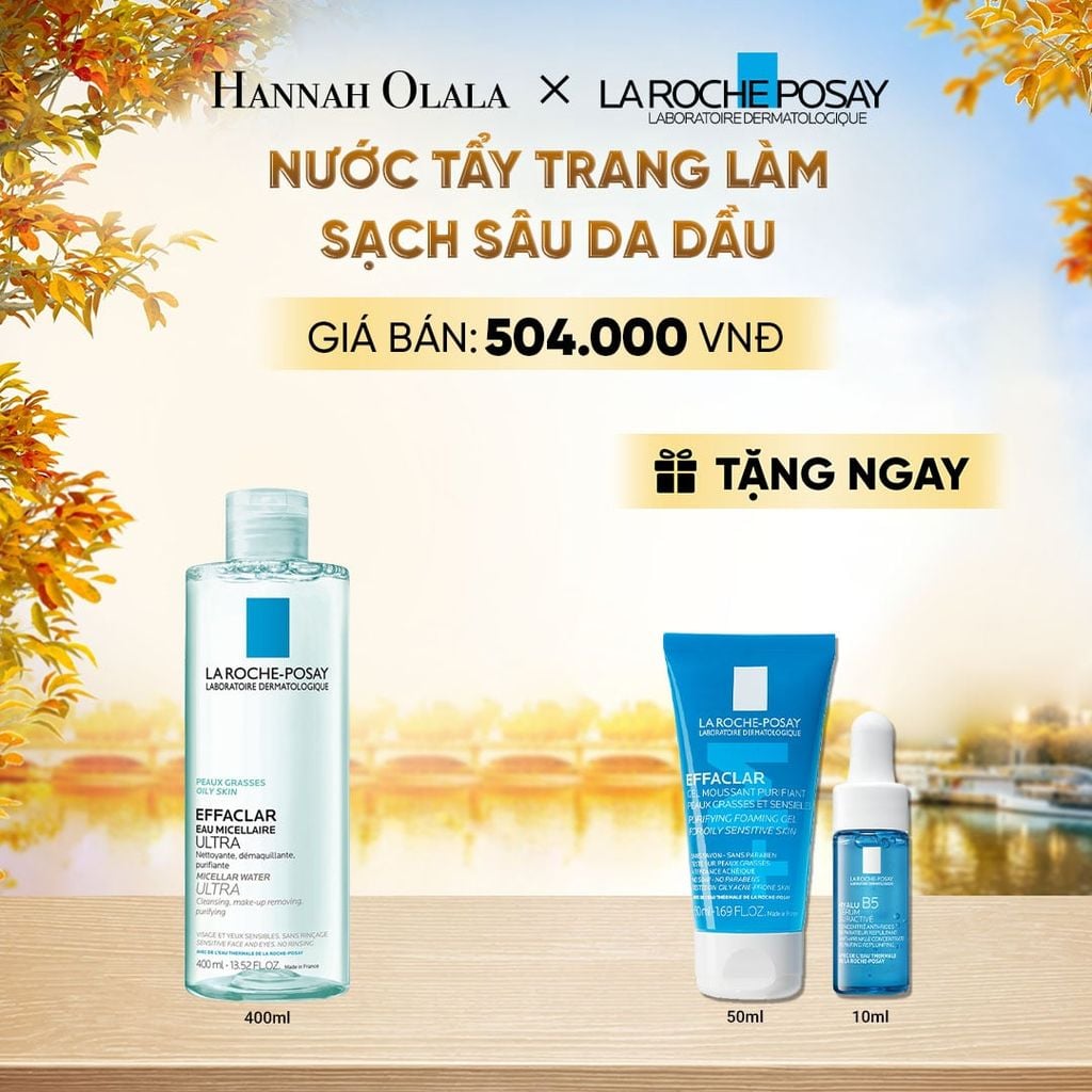 NƯỚC TẨY TRANG LÀM SẠCH SÂU DA DẦU LA ROCHE-POSAY EFFACLAR MICELLAR WATER 400ML - E606 