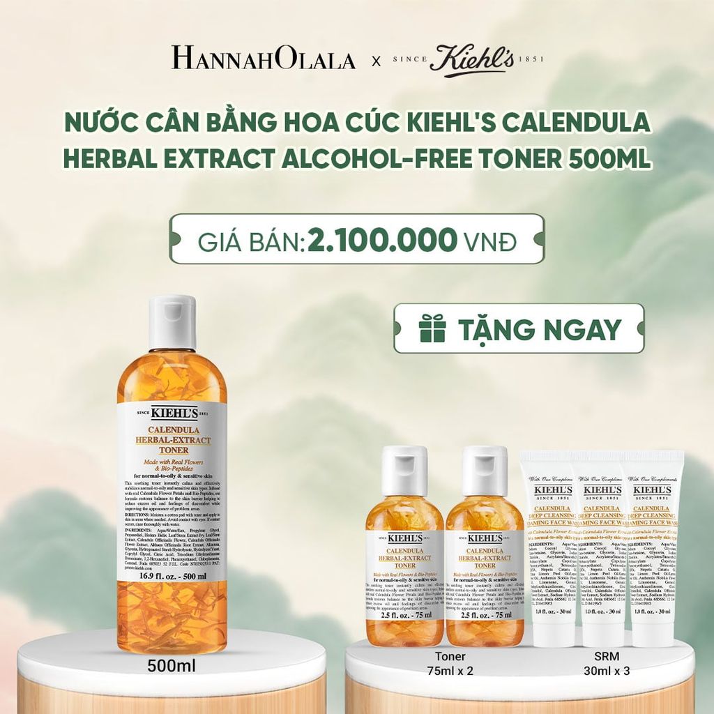  NƯỚC CÂN BẰNG HOA CÚC KIEHL'S CALENDULA HERBAL EXTRACT ALCOHOL-FREE TONER 500ML - A126 