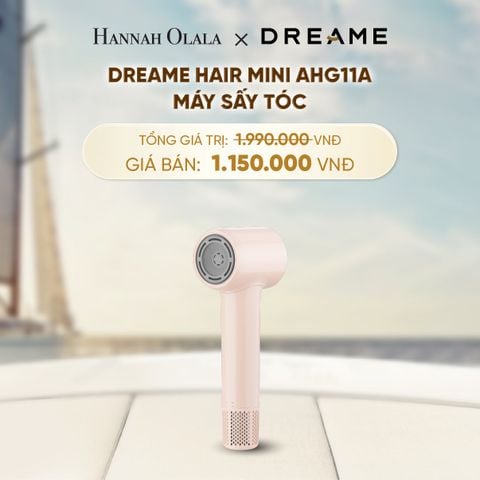  DREAME HAIR MINI AHG11A MÁY SẤY TÓC ION ÂM SIÊU NHỎ GỌN 270G ĐỘNG CƠ TỐC ĐỘ CAO - BH 24 THÁNG 