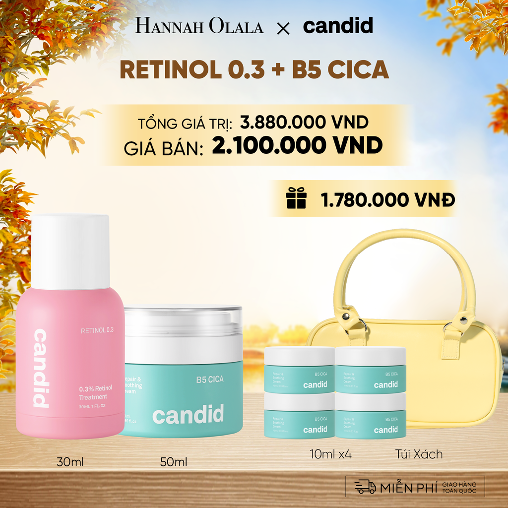  RETINOL 0.3 & B5 CICA BỘ ĐÔI HỖ TRỢ LÀM MỜ NẾP NHĂN VÀ DƯỠNG ẨM CHO DA DEAL 9: - E316 