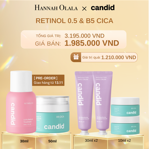 DEAL 9: RETINOL 0.5 & B5 CICA BỘ ĐÔI CHỐNG LÃO HÓA VÀ DƯỠNG ẨM PHỤC HỒI CHUYÊN SÂU 