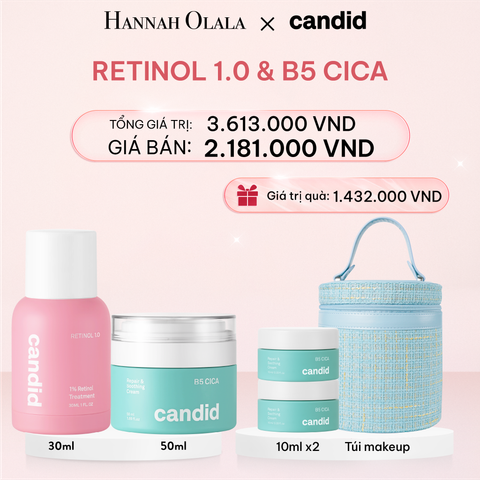  E753_DEAL 9: RETINOL 1.0 30ML & B5 CICA 50ML BỘ ĐÔI LÀM MỜ NẾP NHĂN VÀ DƯỠNG ẨM PHỤC HỒI CHUYÊN SÂU 