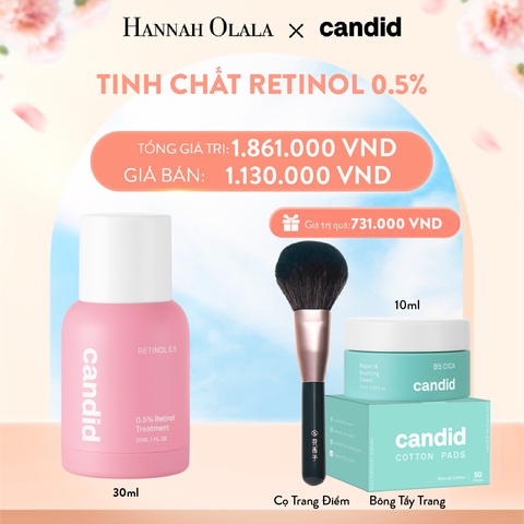  A144_DEAL 1: TINH CHẤT RETINOL 0.5%
GIẢM NẾP NHĂN, TĂNG ĐỘ ĐÀN HỒI DA, CẢI THIỆN ĐỀU MÀU DA 