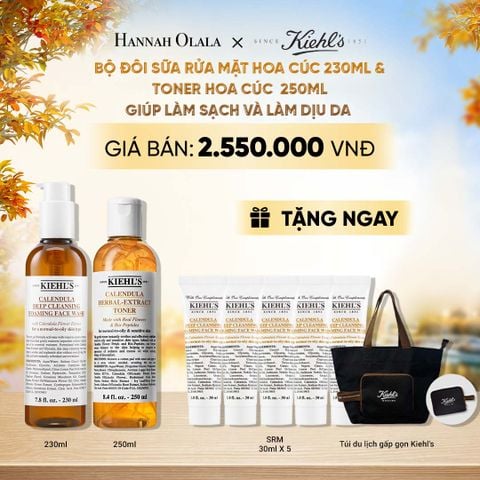  BỘ ĐÔI SỮA RỬA MẶT HOA CÚC 230ML & TONER HOA CÚC 250ML KIEHL'S GIÚP LÀM SẠCH VÀ LÀM DỊU DA - E339 