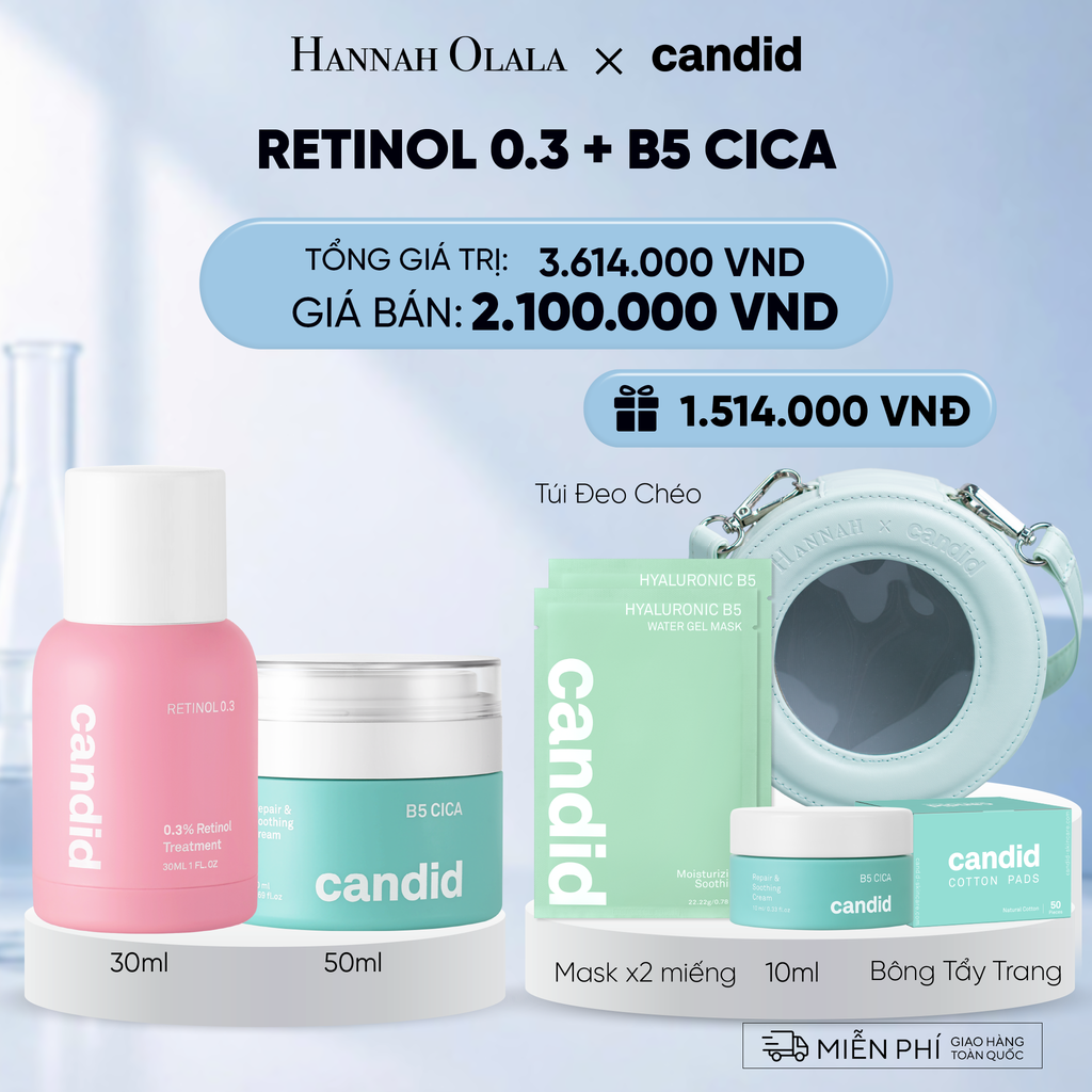  RETINOL 0.3 & B5 CICA BỘ ĐÔI LÀM MỜ NẾP NHĂN VÀ DƯỠNG ẨM PHỤC HỒI CHUYÊN SÂU DEAL 9: 