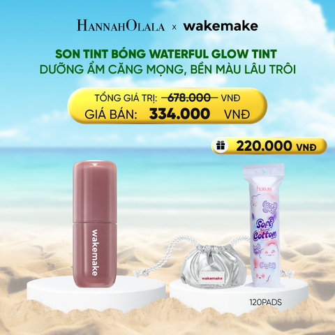  DEAL 1: SON TINT BÓNG WAKEMAKE WATERFUL GLOW TINT DƯỠNG ẨM CĂNG MỌNG, BỀN MÀU LÂU TRÔI 