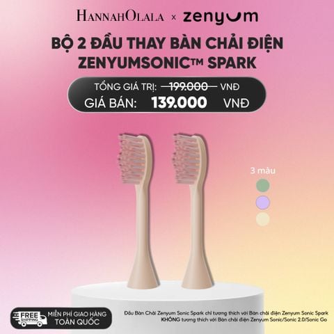  BỘ 2 ĐẦU THAY BÀN CHẢI ĐIỆN ZENYUM SONIC SPARK_A8 