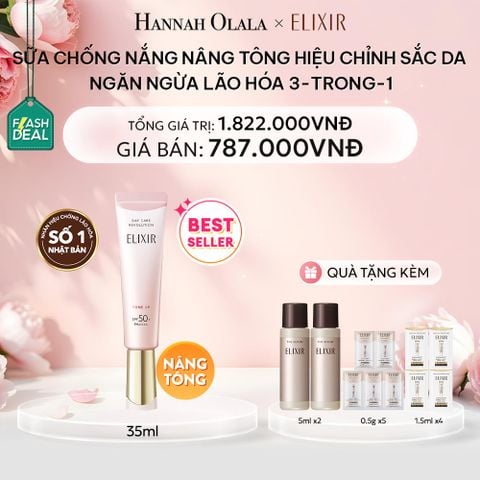  E384: DEAL 8: (01.10-04.10) SỮA CHỐNG NẮNG NÂNG TÔNG ELIXIR DAY CARE REVOLUTION TONE UP 35ML 