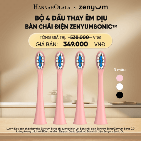  DEAL 6: HỘP 4 ĐẦU BÀN CHẢI ZENYUM SONIC PHIÊN BẢN ÊM DỊU 