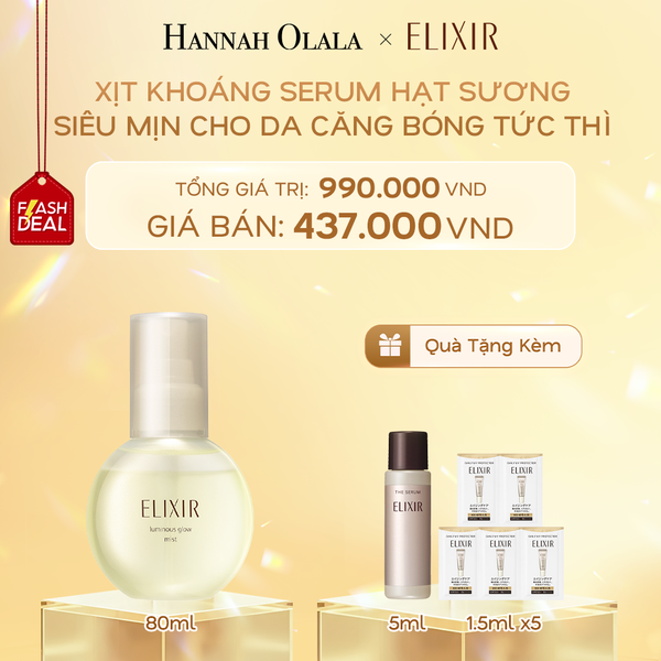  C116_DEAL 10: FLASH DEAL - XỊT KHOÁNG DƯỠNG ẨM TỨC THÌ ELIXIR SUPERIEUR LUMINOUS GLOW MIST 80ML 