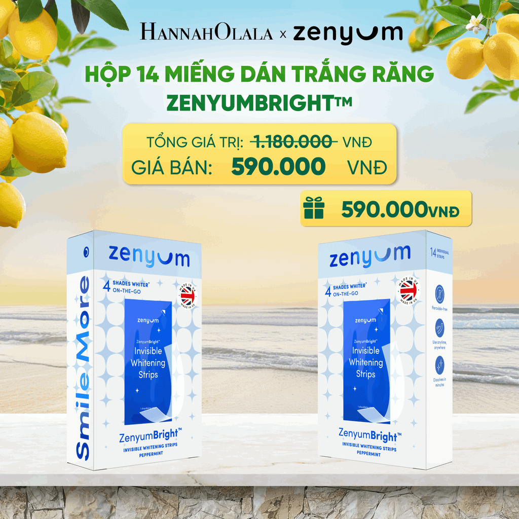  [MUA 1 TẶNG 1] HỘP 14 MIẾNG DÁN TRẮNG RĂNG TỰ TAN ZENYUM BRIGHT - A1568 