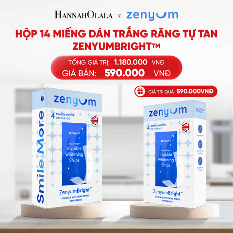  DEAL 4: [MUA 1 TẶNG 1] HỘP 14 MIẾNG DÁN TRẮNG RĂNG TỰ TAN ZENYUM BRIGHT 