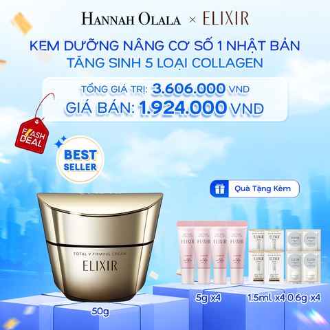  A43: DEAL 1: KEM DƯỠNG CẢI THIỆN CHẢY XỆ NGĂN NGỪA LÃO HÓA ELIXIR TOTAL V FIRMING CREAM 50G 