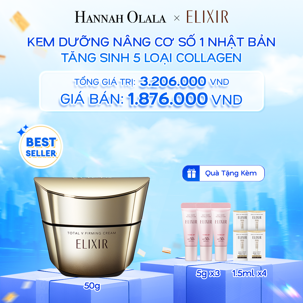  A63: DEAL 3: KEM DƯỠNG CẢI THIỆN CHẢY XỆ NGĂN NGỪA LÃO HÓA ELIXIR TOTAL V FIRMING CREAM 50G 