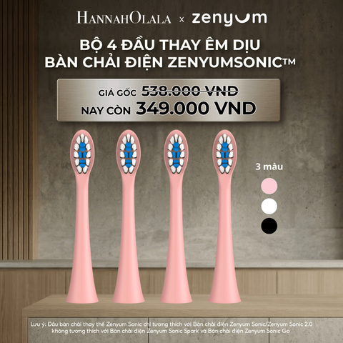  DEAL 6: HỘP 4 ĐẦU BÀN CHẢI ZENYUM SONIC PHIÊN BẢN ÊM DỊU 