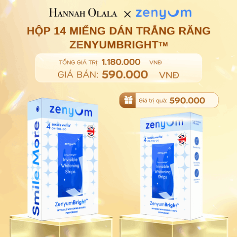  DEAL 4: [MUA 1 TẶNG 1] HỘP 14 MIẾNG DÁN TRẮNG RĂNG TỰ TAN ZENYUM BRIGHT 