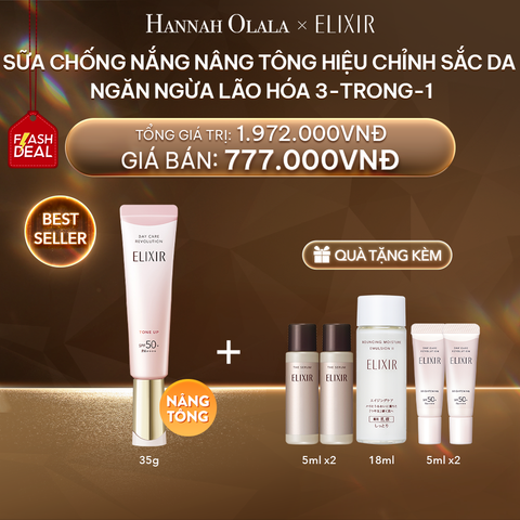  [FLASHSALE] SỮA CHỐNG NẮNG NÂNG TÔNG ELIXIR SUPERIEUR DAY CARE REVOLUTION TONE UP + 35G 