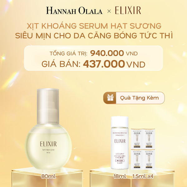  C117_DEAL 19: XỊT KHOÁNG DƯỠNG ẨM TỨC THÌ ELIXIR SUPERIEUR LUMINOUS GLOW MIST 80ML 