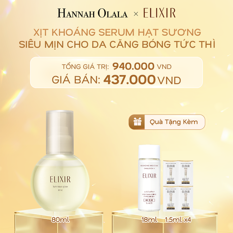  DEAL 19: XỊT KHOÁNG DƯỠNG ẨM TỨC THÌ ELIXIR SUPERIEUR LUMINOUS GLOW MIST 80ML 