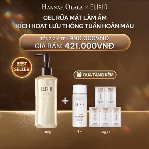  DEAL 17: GEL RỬA MẶT SẠCH SÂU, DƯỠNG ẨM ELIXIR CLARIFYING WARM CLEANSER 