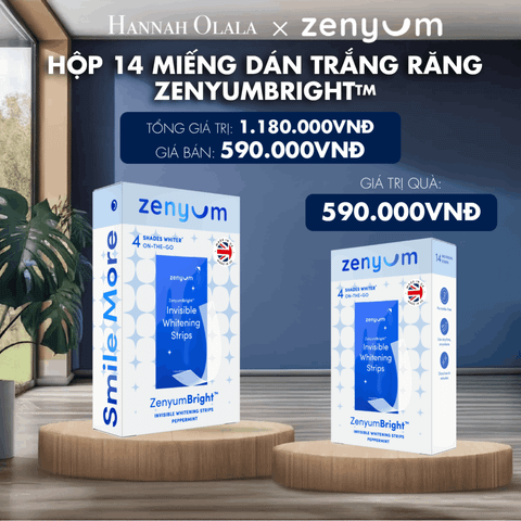  DEAL 4: [MUA 1 TẶNG 1] HỘP 14 MIẾNG DÁN TRẮNG RĂNG TỰ TAN ZENYUM BRIGHT 
