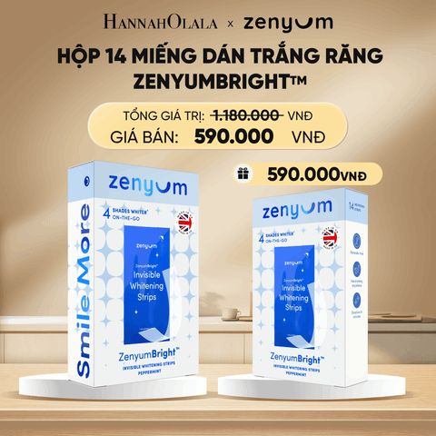  DEAL 4: [MUA 1 TẶNG 1] HỘP 14 MIẾNG DÁN TRẮNG RĂNG TỰ TAN ZENYUM BRIGHT 