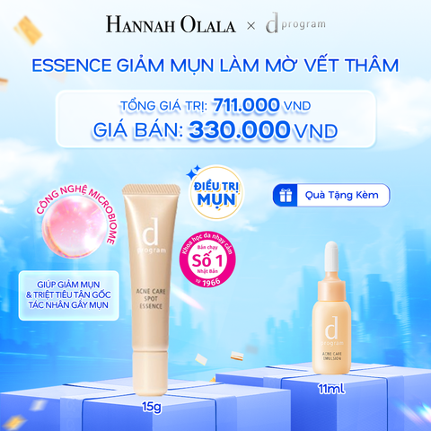 A26: DEAL 10: ESSENCE GIẢM MỤN VÀ LÀM MỜ VẾT THÂM D PROGRAM ACNE CARE SPOT ESSENCE 15G 
