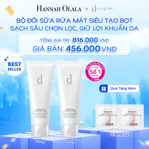  A39: DEAL 6: COMBO SỮA RỬA MẶT SIÊU BỌT D PROGRAM CLEANSING FOAM 120G 