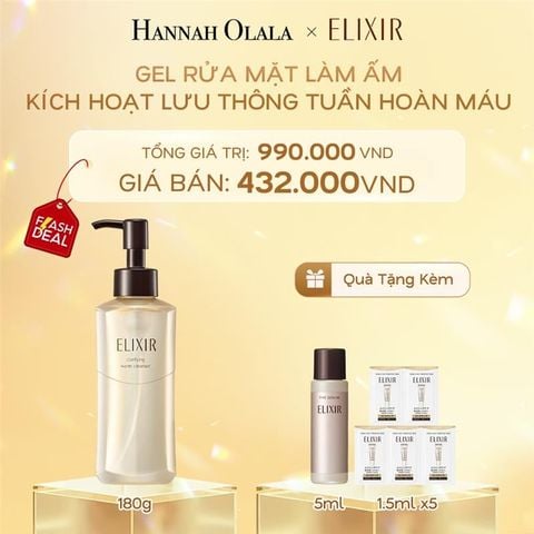  DEAL 9: FLASH DEAL - GEL RỬA MẶT SẠCH SÂU, DƯỠNG ẨM ELIXIR CLARIFYING WARM CLEANSER 