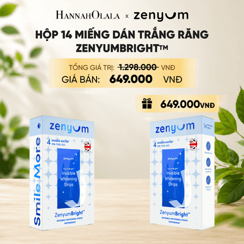  [MUA 1 TẶNG 1] HỘP 14 MIẾNG DÁN TRẮNG RĂNG TỰ TAN ZENYUM BRIGHT 
