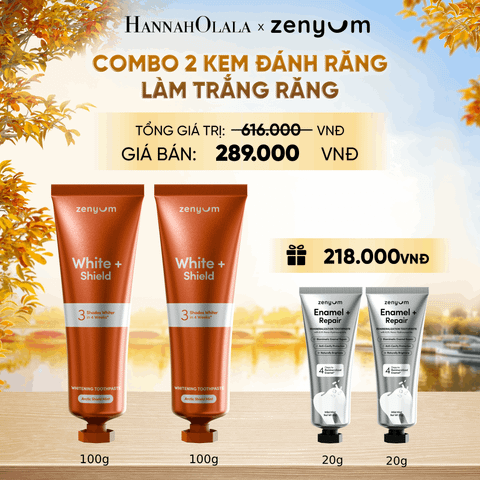  COMBO 2 KEM ĐÁNH RĂNG ZENYUM PHỤC HỒI MEN / GIẢM Ê BUỐT / LÀM TRẮNG 100G - E1584 