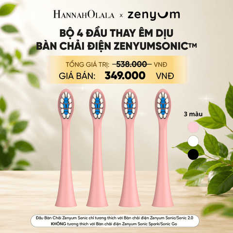  BỘ 4 ĐẦU BÀN CHẢI ZENYUM SONIC PHIÊN BẢN ÊM DỊU 