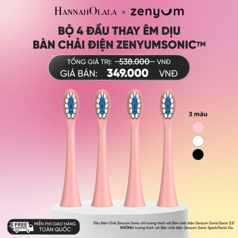  BỘ 4 ĐẦU BÀN CHẢI ZENYUM SONIC PHIÊN BẢN ÊM DỊU_A5 