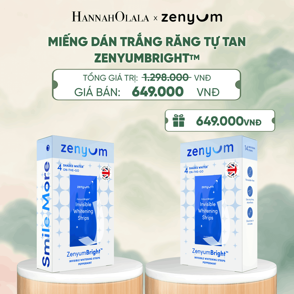  [MUA 1 TẶNG 1] HỘP 14 MIẾNG DÁN TRẮNG RĂNG TỰ TAN ZENYUM BRIGHT - A337 
