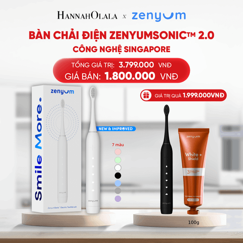  DEAL 2: [MUA 1 TẶNG 1] BÀN CHẢI ĐIỆN ZENYUM SONIC 2.0 - CÔNG NGHỆ SINGAPORE (Note màu bàn chải tặng trong đơn) 