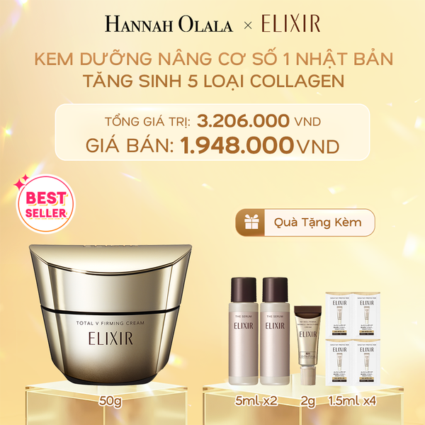  C123_DEAL 12: KEM DƯỠNG CẢI THIỆN CHẢY XỆ NGĂN NGỪA LÃO HÓA ELIXIR TOTAL V FIRMING CREAM 50G 