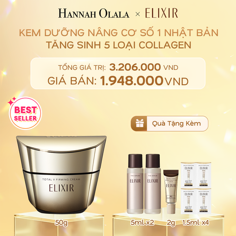  DEAL 12: KEM DƯỠNG CẢI THIỆN CHẢY XỆ NGĂN NGỪA LÃO HÓA ELIXIR TOTAL V FIRMING CREAM 50G 