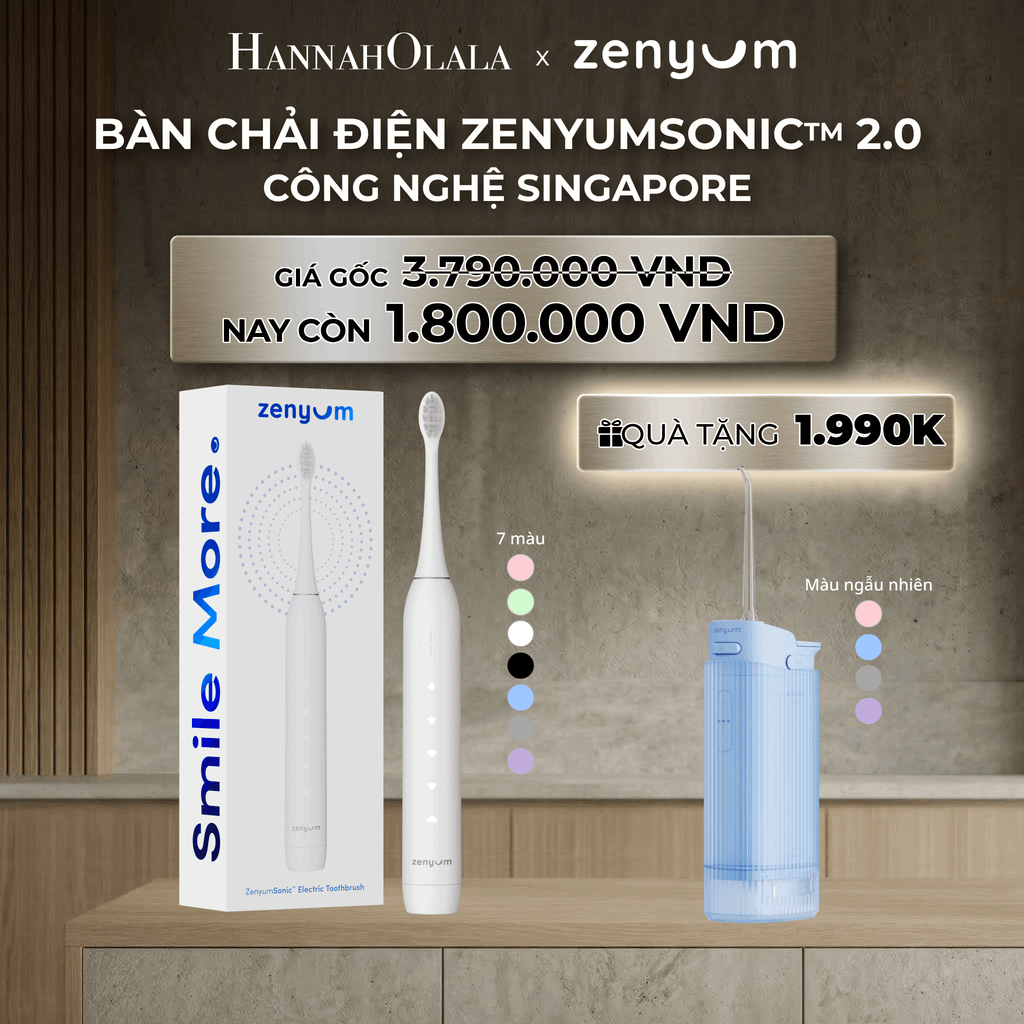  DEAL 2: [MUA 1 TẶNG 1] BÀN CHẢI ĐIỆN ZENYUM SONIC 2.0 - CÔNG NGHỆ SINGAPORE 