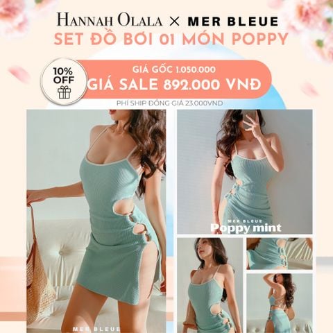 A519_DEAL 7: SET ĐỒ BƠI POPPY BODYSUIT - MER BLEUE SWIMWEAR 