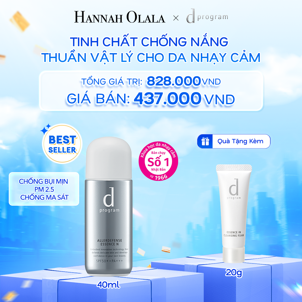  A37: DEAL 4: TINH CHẤT CHỐNG NẮNG KIỀM DẦU AN TOÀN CHO DA NHẠY CẢM D PROGRAM ALLERDEFENSE ESSENCE 40ML 