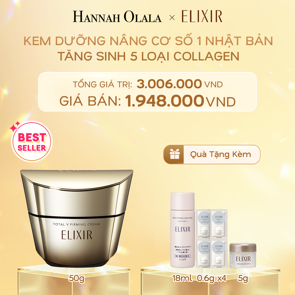  B135:_DEAL 12: KEM DƯỠNG CẢI THIỆN CHẢY XỆ NGĂN NGỪA LÃO HÓA ELIXIR TOTAL V FIRMING CREAM 50G 