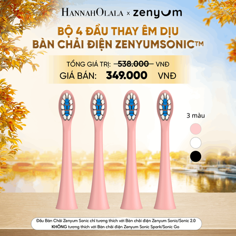  BỘ 4 ĐẦU BÀN CHẢI ZENYUM SONIC PHIÊN BẢN ÊM DỊU - E1590 