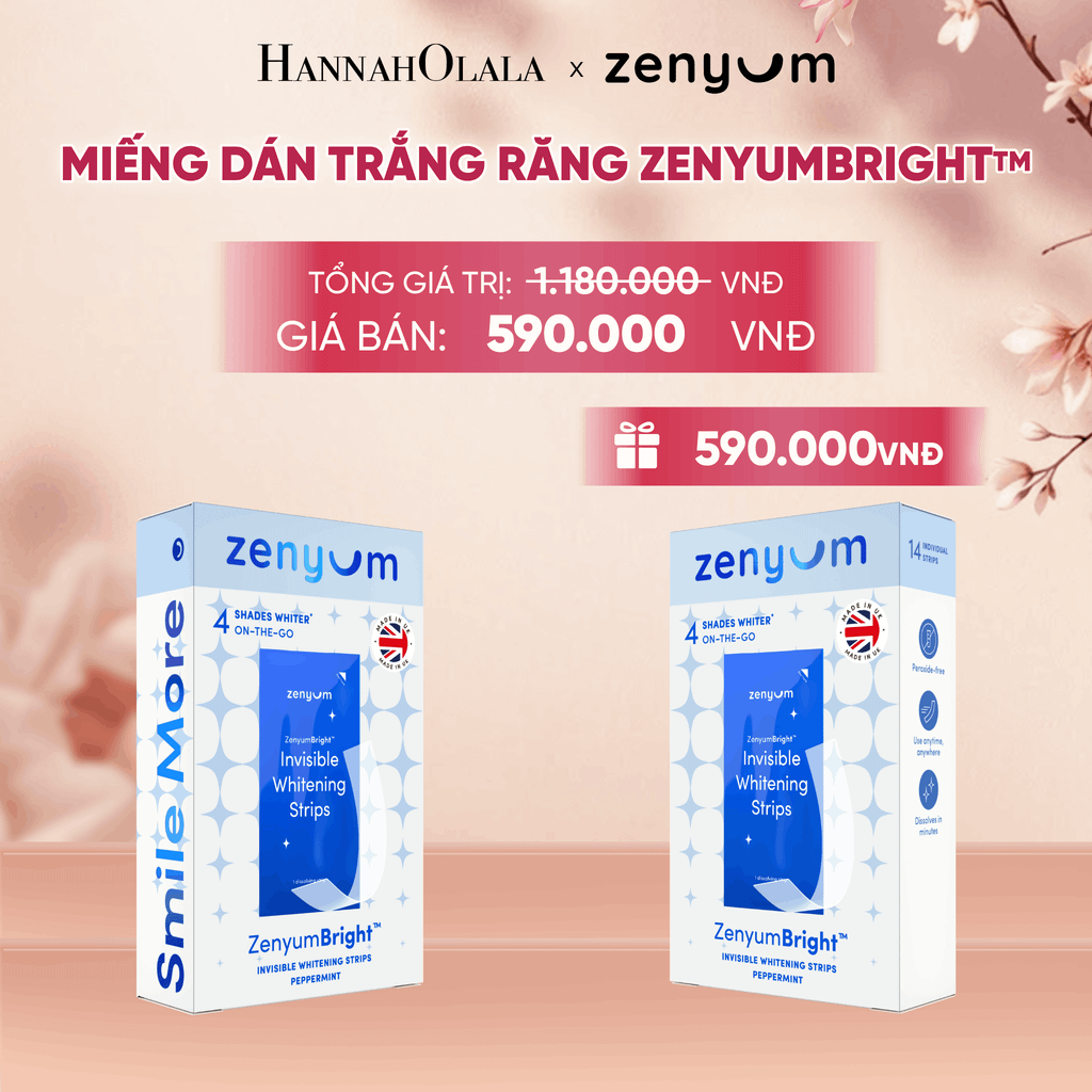  [MUA 1 TẶNG 1] HỘP 14 MIẾNG DÁN TRẮNG RĂNG TỰ TAN ZENYUM BRIGHT - A423 