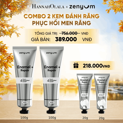  COMBO 2 KEM ĐÁNH RĂNG ZENYUM PHỤC HỒI MEN / GIẢM Ê BUỐT / LÀM TRẮNG 100G - E1584 