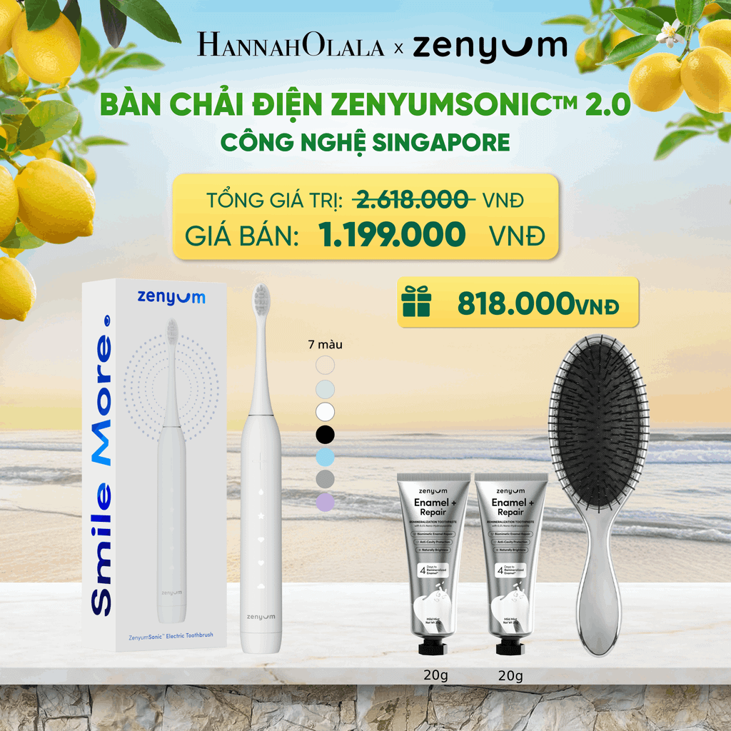  BÀN CHẢI ĐIỆN ZENYUM SONIC 2.0 - CÔNG NGHỆ SINGAPORE 