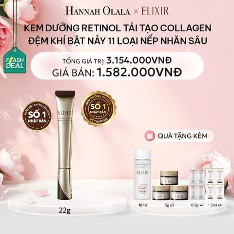  E379: DEAL 3: (01.10-04.10) KEM DƯỠNG DA CẢI THIỆN 11 LOẠI NẾP NHĂN SÂU ELIXIR RETINOL POWER WRINKLE SMOOTHING CREAM 22G ( PHIÊN BẢN CẢI TIẾN MỚI) 